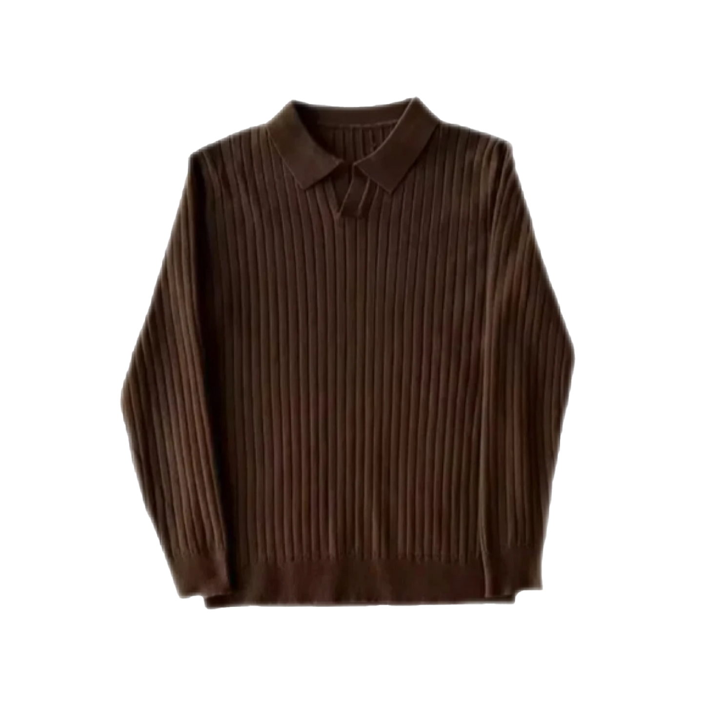 Buttonless Polo Sweatshirt