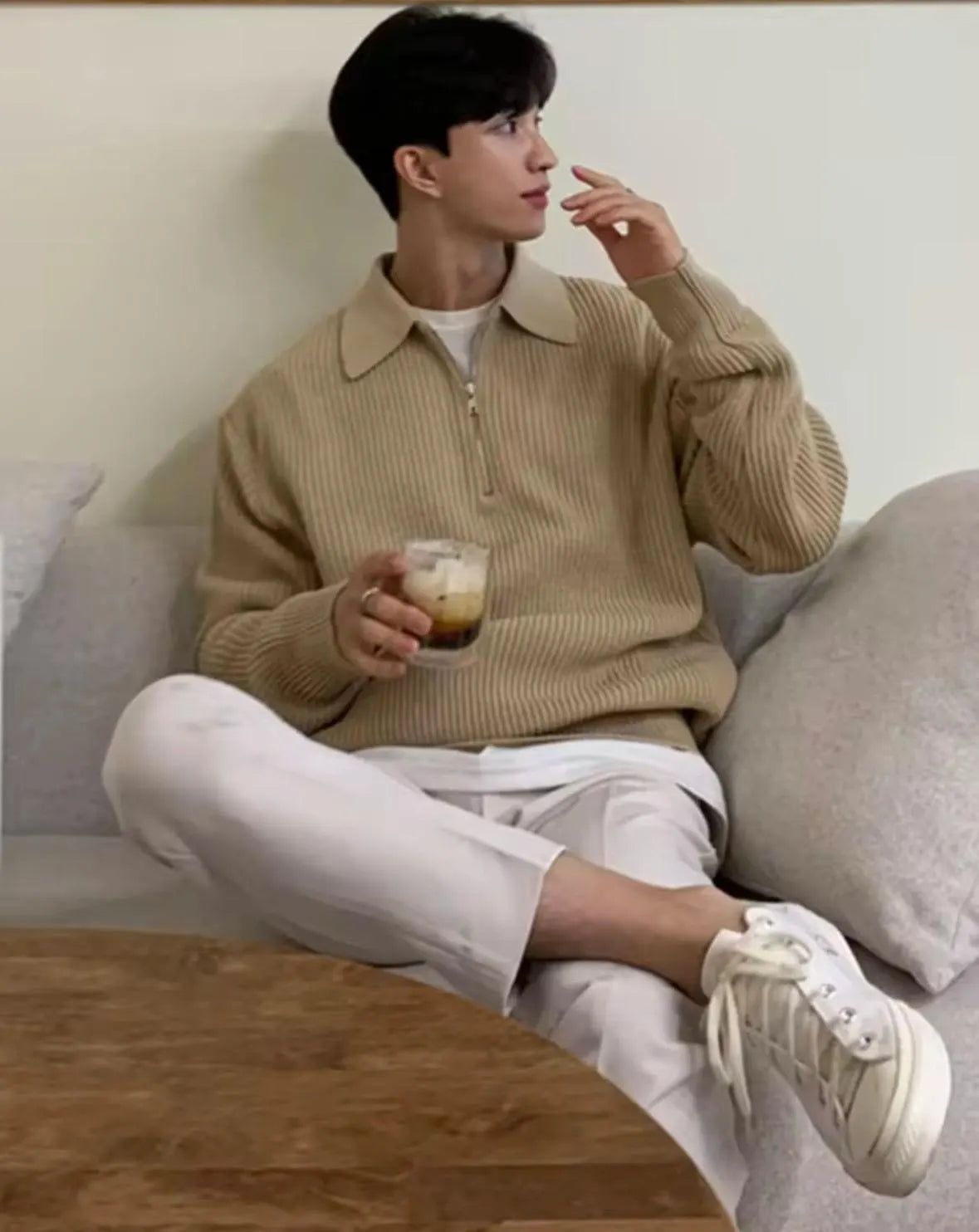 Casual Half-Zip Sweater