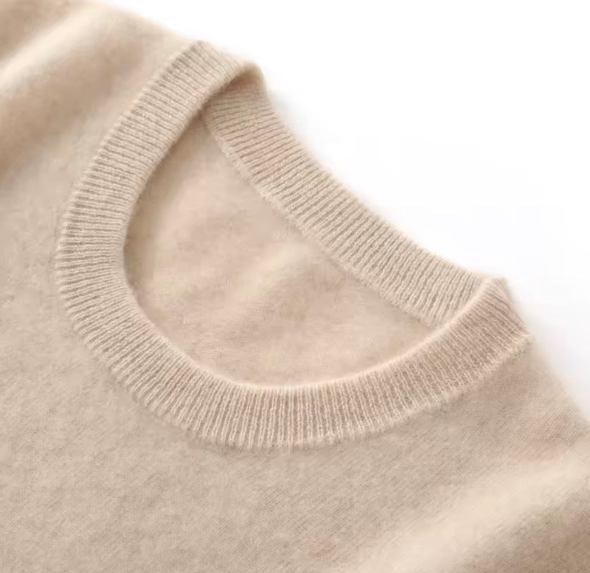 Beige Cashmere-Inspired Sweater