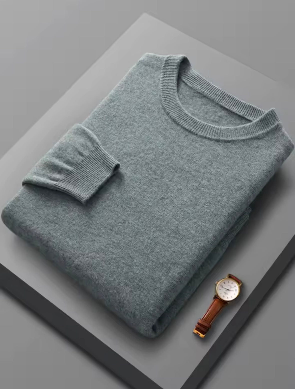Grey Cashmere-Inspired Sweater