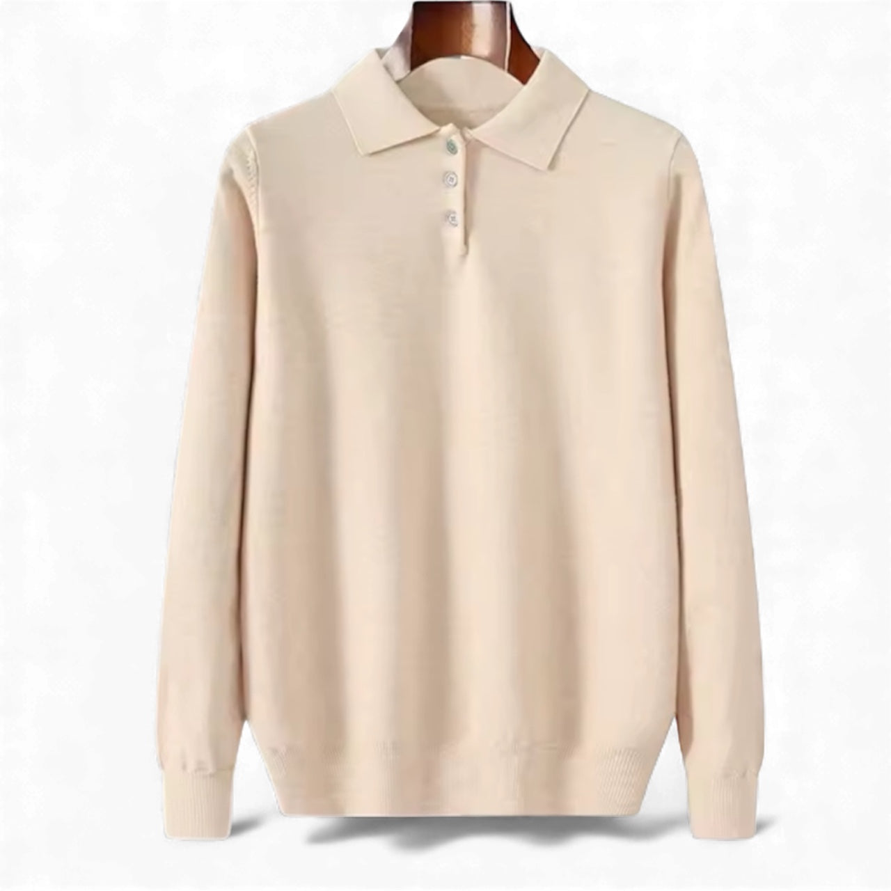 Long Sleeve Polo beige