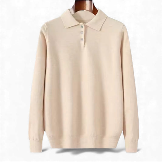 Long Sleeve Polo beige