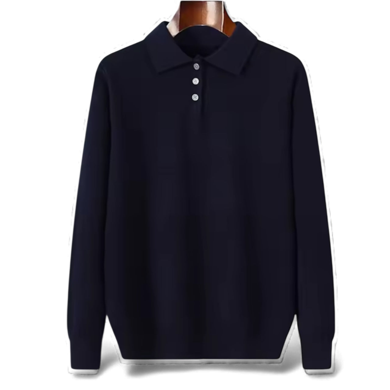 Long Sleeve Polo black