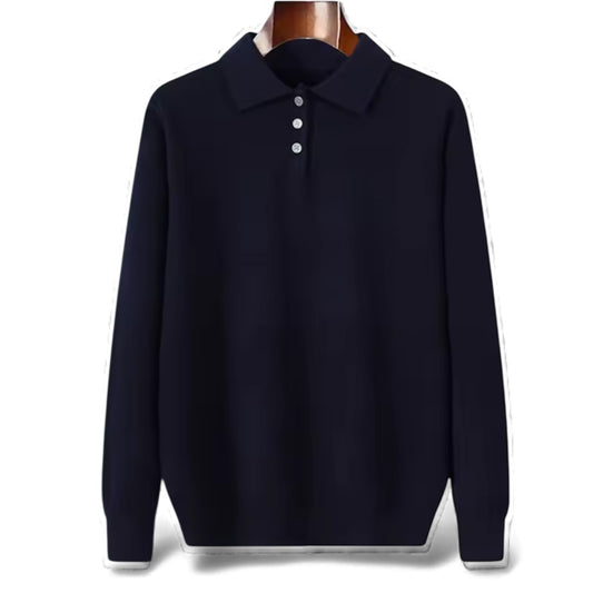 Long Sleeve Polo black