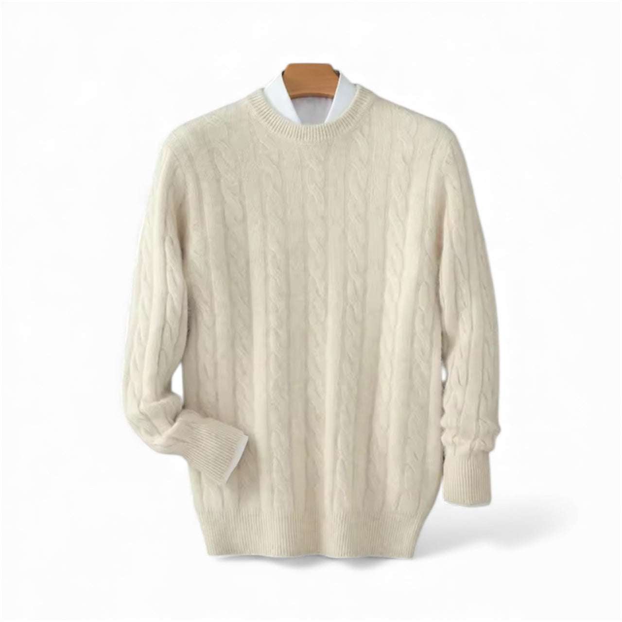 Cable-Knit Sweater Beige