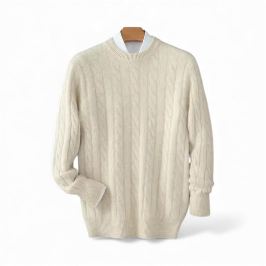 Cable-Knit Sweater Beige