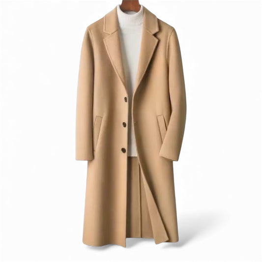 Beige Wool Overcoat