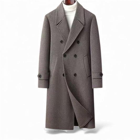 Taupe Wool Overcoat